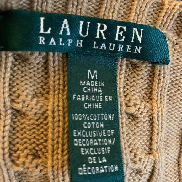 Gold cable sweater by Ralph Lauren size M - Picture 2 of 2